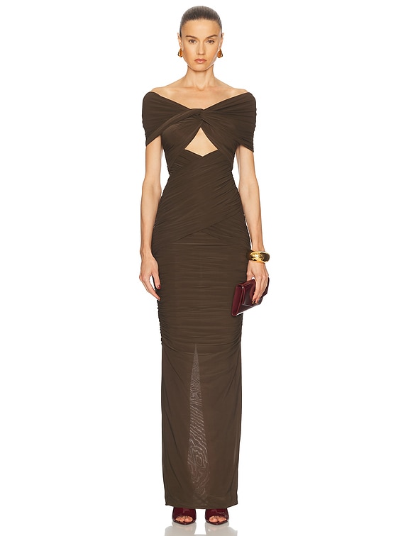 Ronny Kobo Nasha Dress in Desert | FWRD Ronny Kobo Nasha Dress in Desert | FWRD