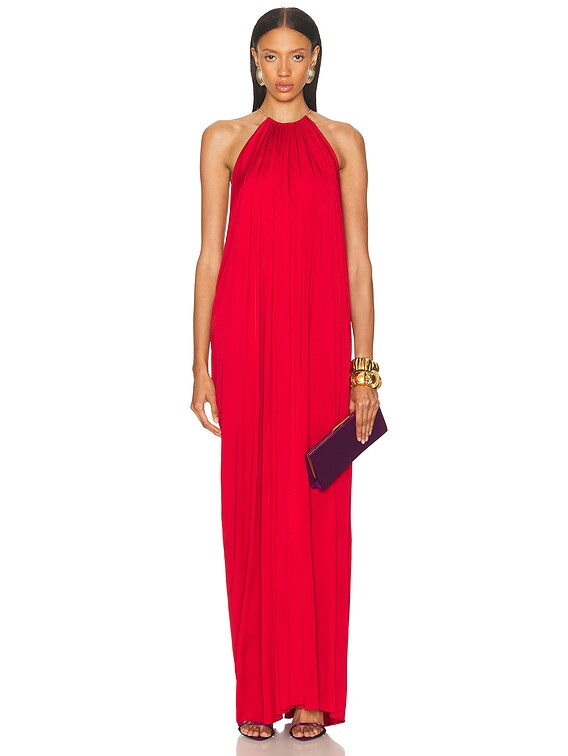 Ronny Kobo Lucas Dress in Cherry Cola | FWRD