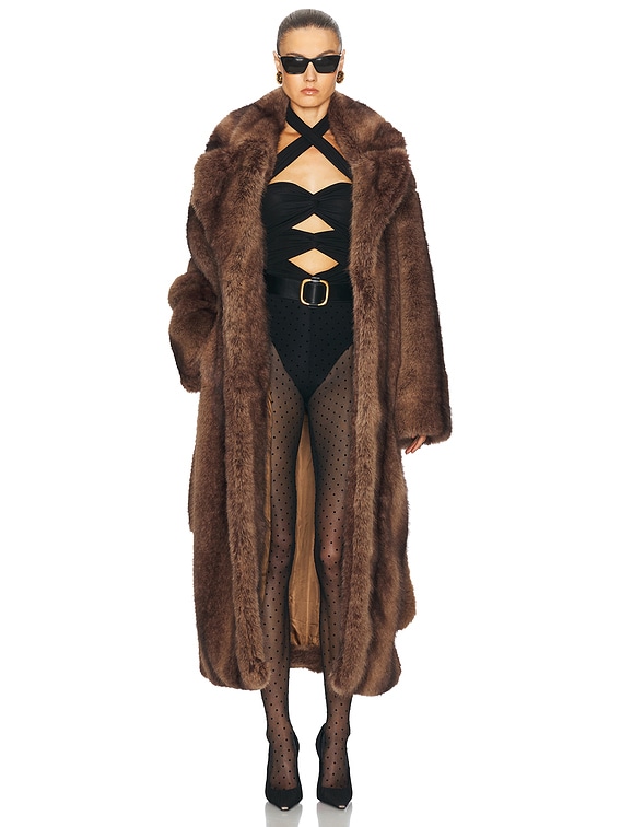 Ronny Kobo Holland Coat in Cinnamon | FWRD