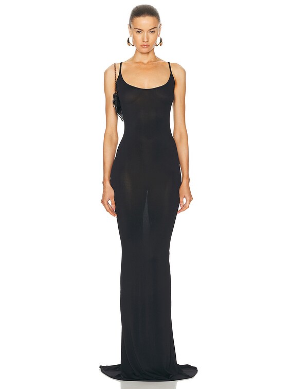 RICK OWENS LILIES Slip Gown in Black | FWRD