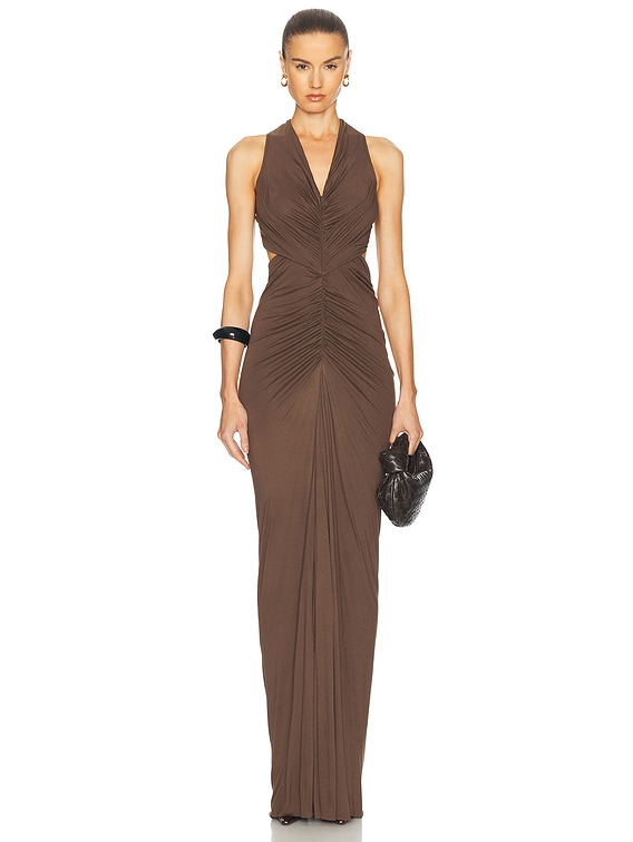 RICK OWENS LILIES Poppy Gown in Taupe | FWRD
