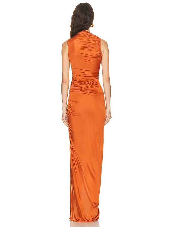 RICK OWENS LILIES Svita Gown in Orange | FWRD