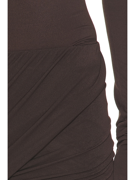 RICK OWENS LILIES Luna Skirt in Raisin | FWRD