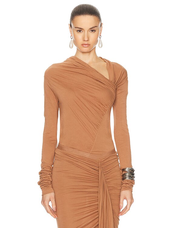 RICK OWENS LILIES Elise Top in Nude | FWRD