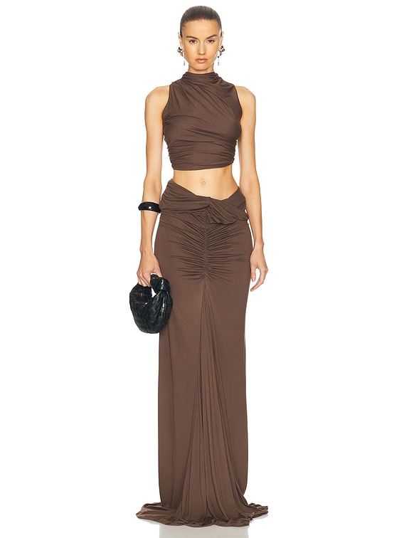 RICK OWENS LILIES Poppy Top in Taupe | FWRD RICK OWENS LILIES Poppy Top in Taupe | FWRD