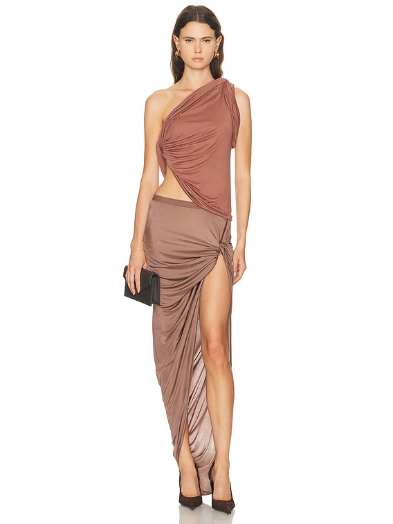 RICK OWENS LILIES Anita Top in Mauve | FWRD