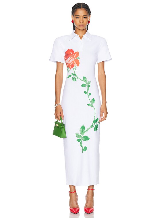 jersey polo dress Long Sleeves Jersey Polo Dress with Fringe Skirt