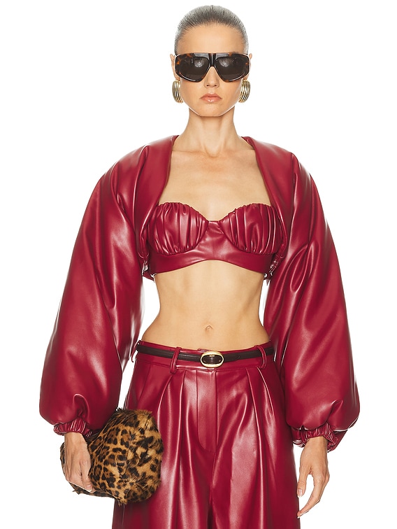 Faux Leather Bolero
