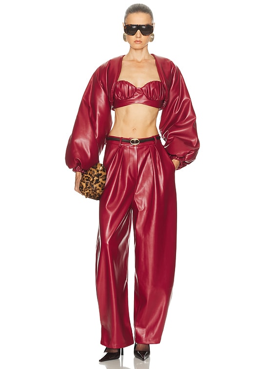 Faux Leather Bolero