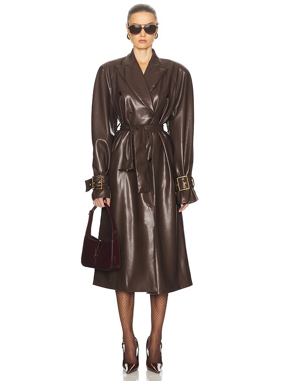 louren♡ volume flare trench coat Lauren Ralph Lauren Wool Blend Notch Collar Max Single