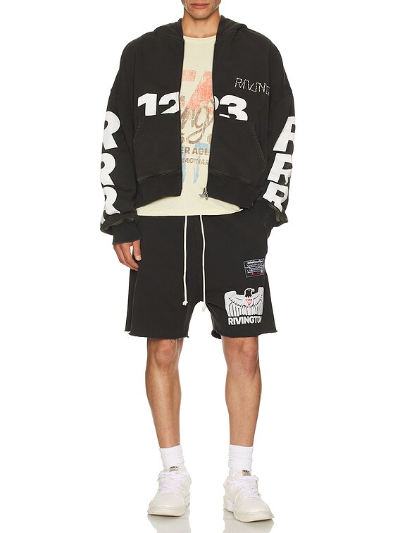 RRR123 Uso-123 Cva Zip Hoodie in Mechanic Black | FWRD