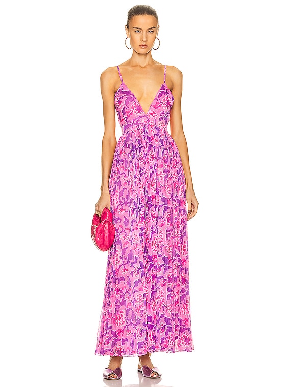 ROCOCO SAND Lei Maxi Dress in Bubblegum Pink & Purple | FWRD