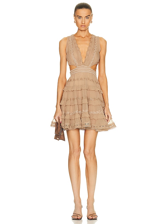 strapless pink dress short Kiesha Strapless Scarf Mini Dress