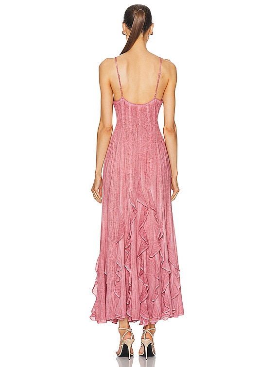 ROCOCO SAND for FWRD Gaia Long Dress in Nude Pink | FWRD