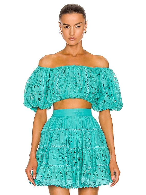 ROCOCO Moss Crop in Turquoise | FWRD