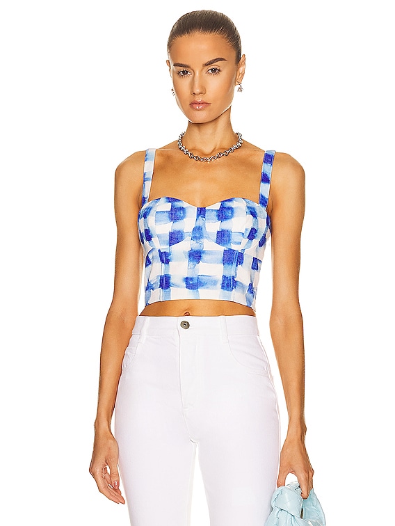 Gingham best sale bustier top