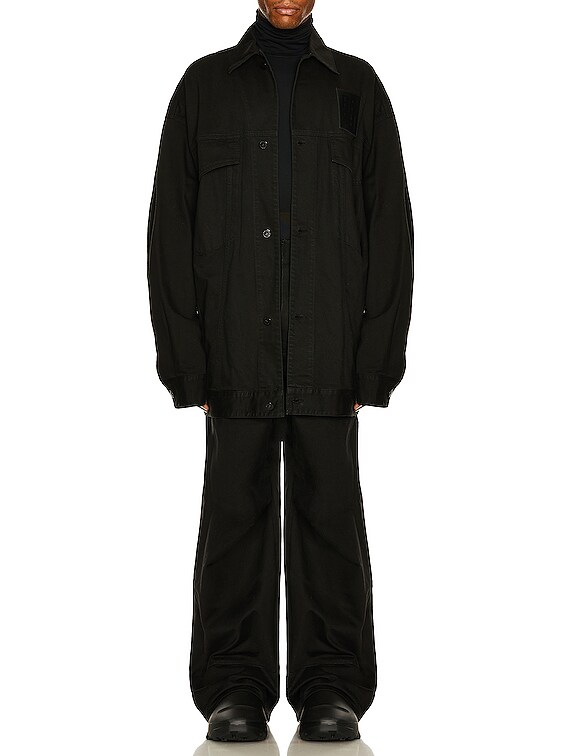 Raf Simons Big Denim Pants in Black | FWRD