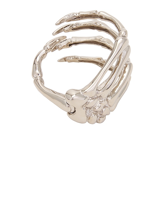 Raf Simons Skeleton Hand With Lacquered Nails in Black | FWRD