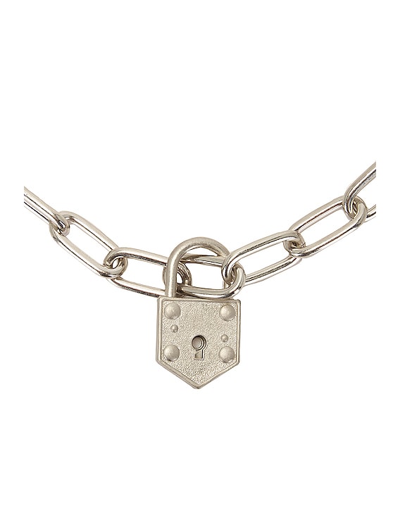 Vintage Louis Vuitton Lock Necklace 2 - Silver