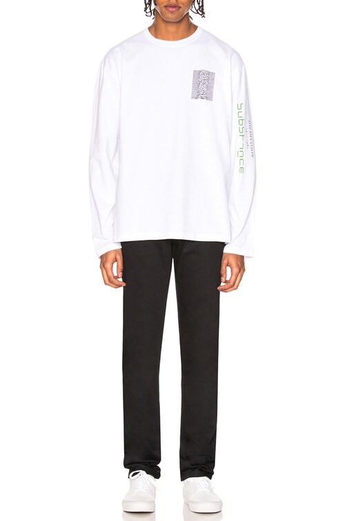 Raf Simons Long Sleeve Joy Division Tee in White | FWRD
