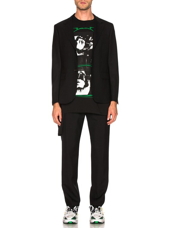 Raf Simons Open Side Graphic Tee in Black | FWRD