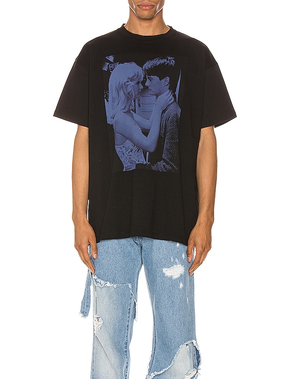 Raf Simons Blue Couple Tee in Black | FWRD