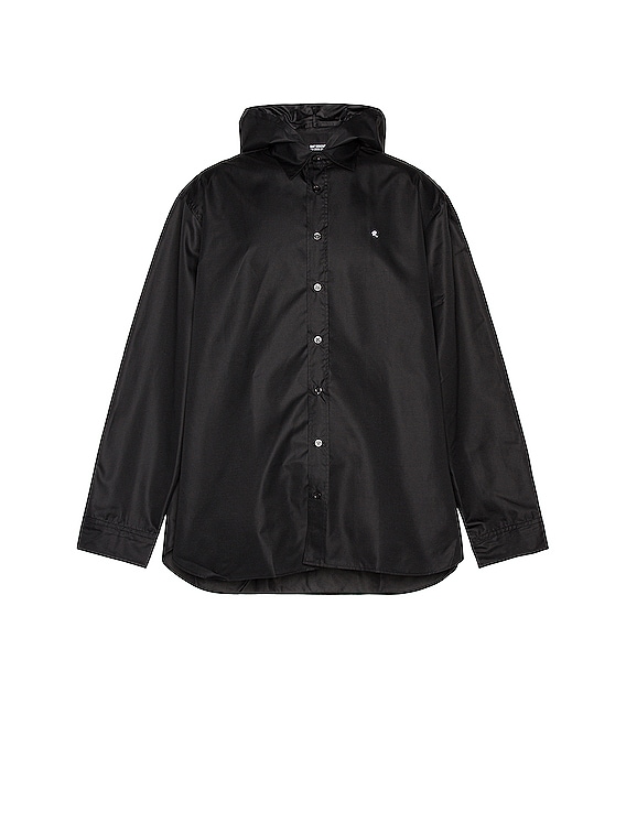 Raf Simons Big Fit R-Shirt With Hood in Black | FWRD