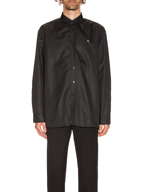 Raf Simons Big Fit R-Shirt With Hood in Black | FWRD Raf Simons Big Fit R-Shirt With Hood in Black | FWRD