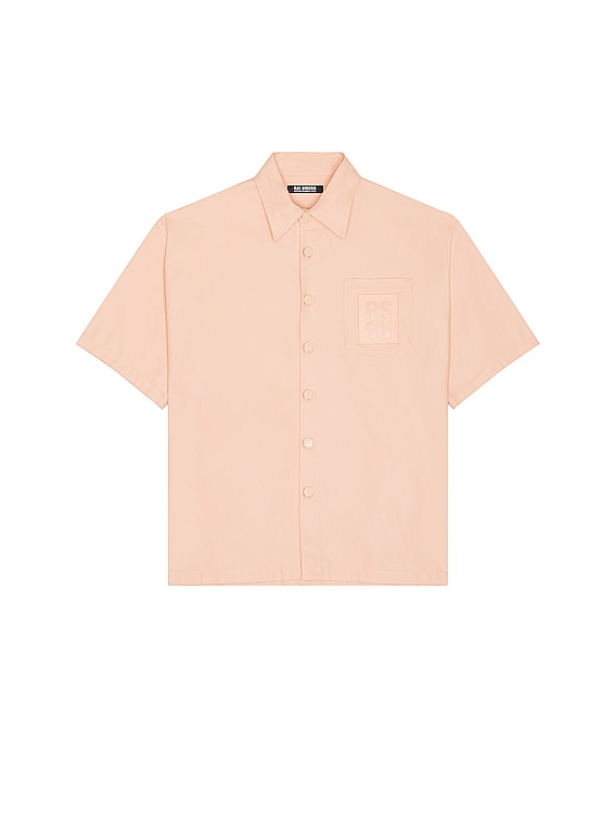 Oversized Short Sleeved Denim Shirt in Salmon – SVRN