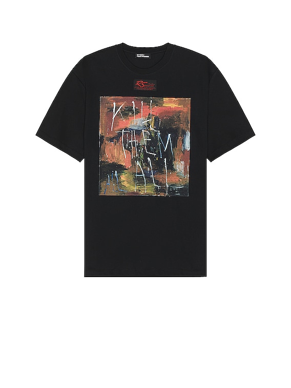 Raf Simons Oversized Kill Them All T-shirt in Black | FWRD