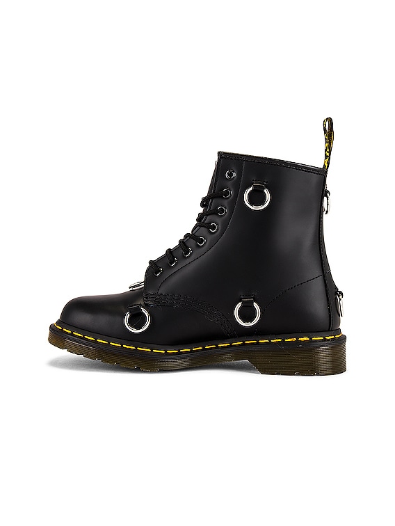 Raf Simons Martens High Nickle Rings Boot in Black FWRD