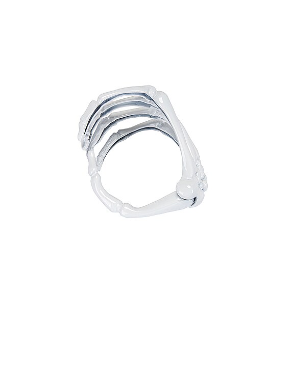 Raf Simons Skeleton Bracelet in White | FWRD Raf Simons Skeleton Bracelet in White | FWRD