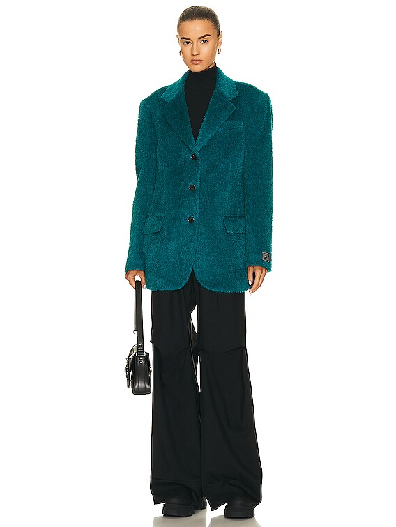 Raf Simons Oversized Blazer in Azure Blue | FWRD