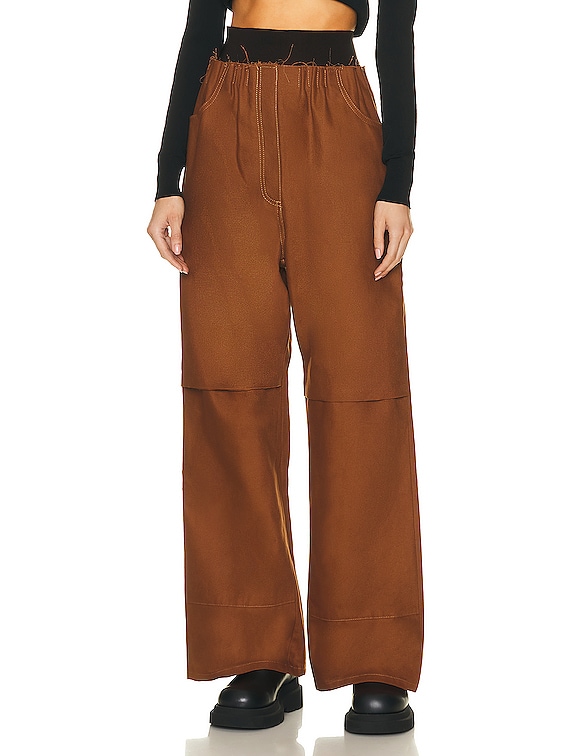 Raf Simons Big Denim Pant in Dark Brown | FWRD