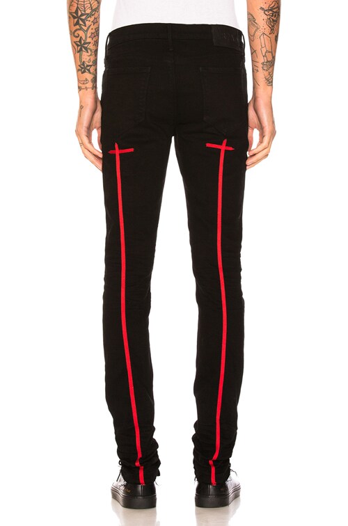 rta embroidered skinny jeans