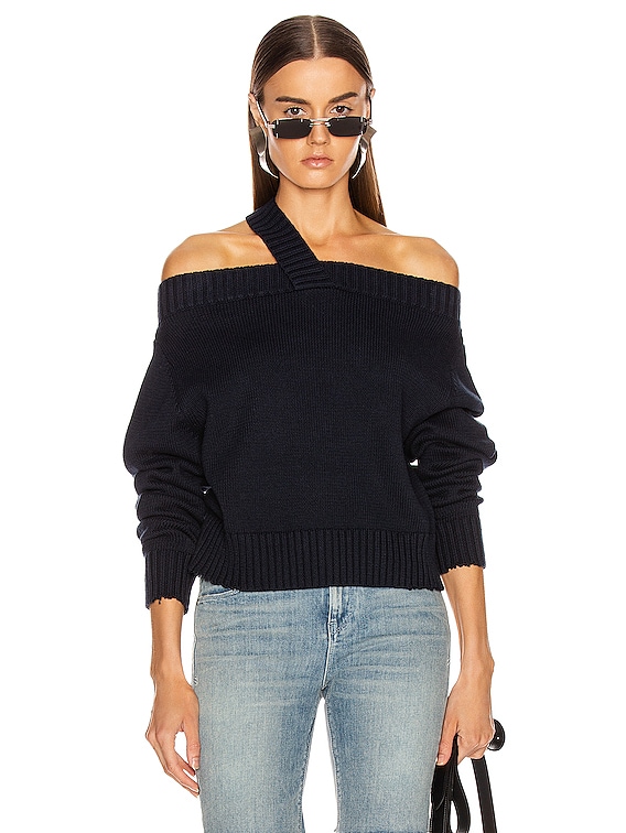 Rta beckett off outlet shoulder sweater