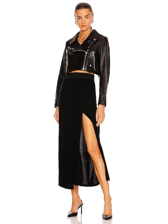 RTA Isadora Cashmere Skirt in Black | FWRD