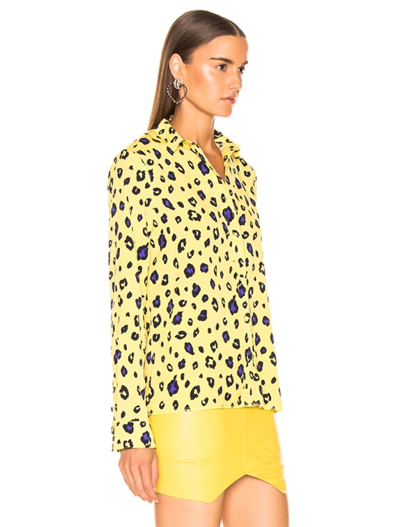 yellow leopard blouse