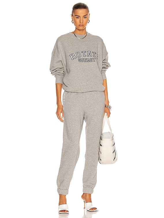 【Rotate】 Mimiコットンスウェットパンツ ROTATE MIMI スウェットパンツ - Grey Melange | FWRD