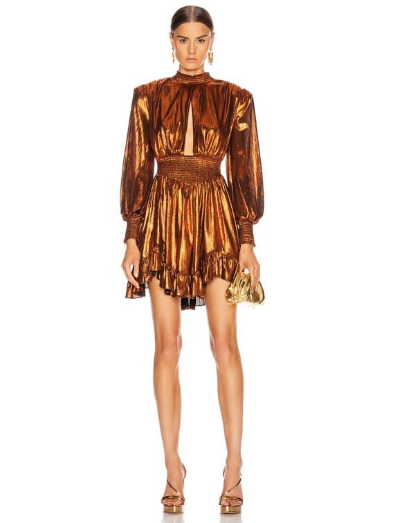 rust gold color dress Gold Standard Rust Kimono Dress