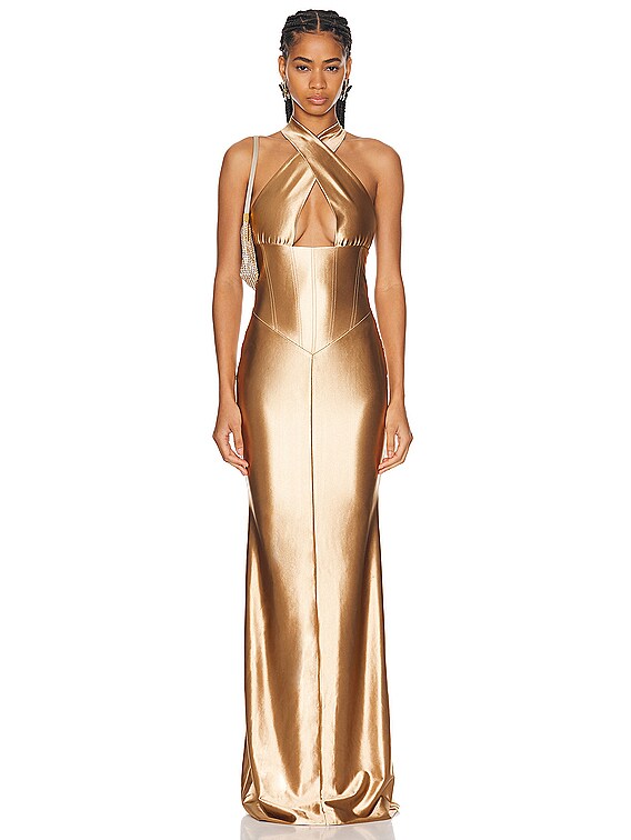 retrofete Charity Dress in Gold