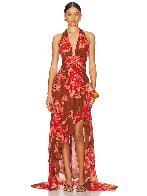 open lace back dress Pink City Prints Katie Dress