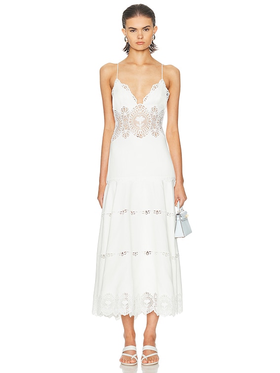 knee length dresses for ladies Retrofête Women's Leilani Dress - White main image 0