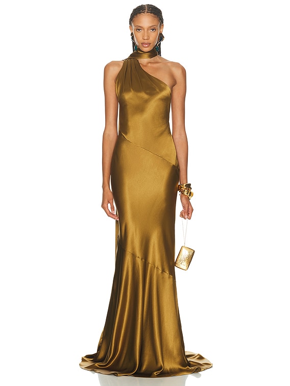 retrofete Kelsa Dress in Ochre | FWRD retrofete Kelsa Dress in Ochre | FWRD