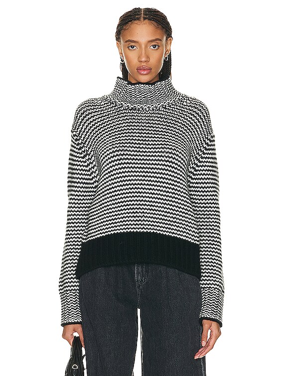 SABLYN カシミアタートルネックセーター - Black Stripe | FWRD