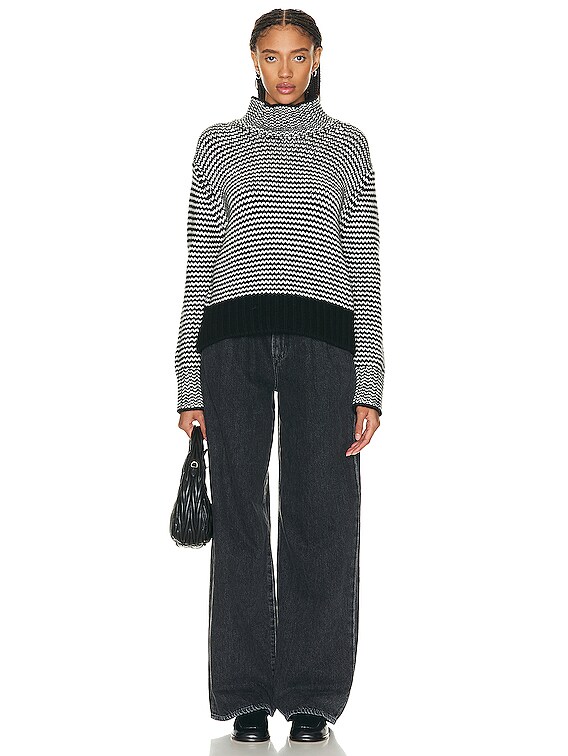SABLYN カシミアタートルネックセーター - Black Stripe | FWRD