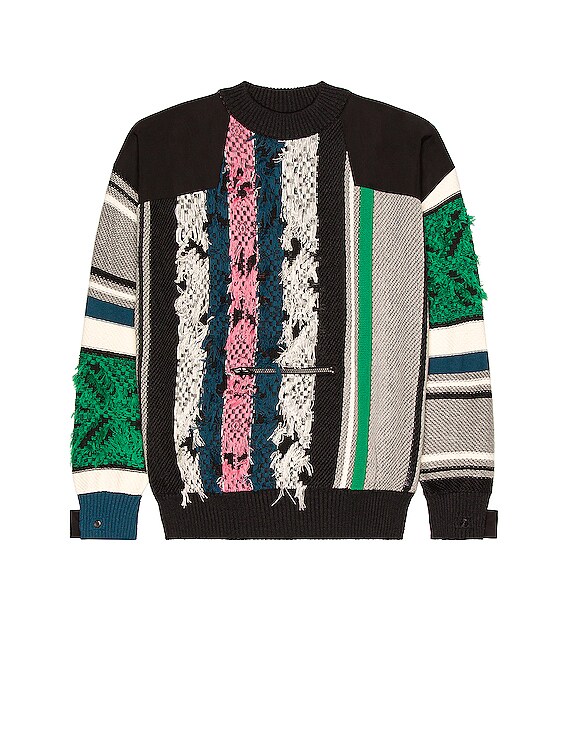 Sacai Rug Jacquard Knit Pullover in Multi | FWRD