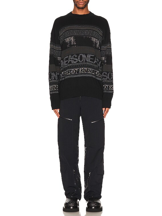 Sacai Eric Haze Jacquard Knit Pullover in Black | FWRD