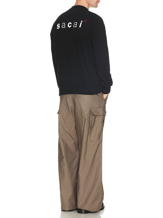 Sacai x Wtaps Print Pullover in Black | FWRD