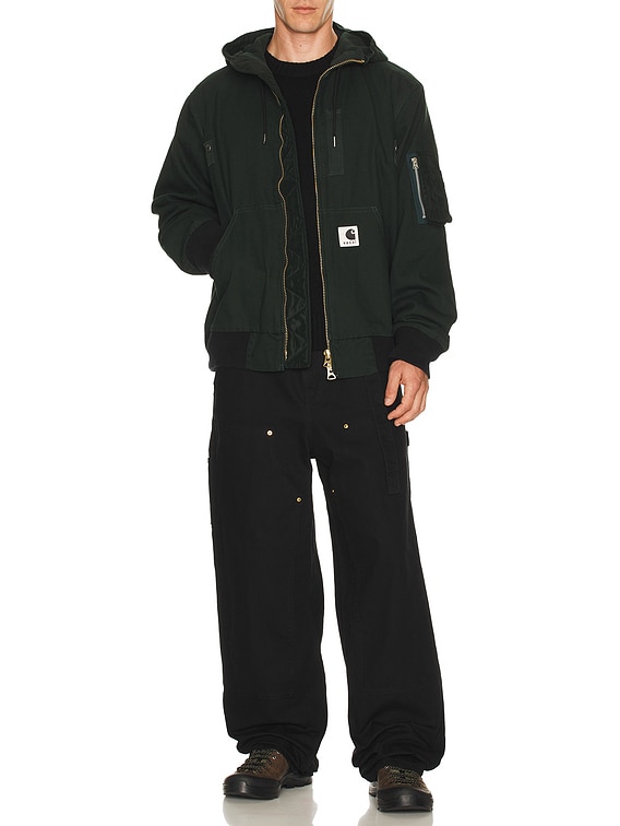 1【sacai × Carhartt】Duck Hooded Blouson 緑 Carhartt WIP sacai x Carhartt WIP Washed Duck Hooded Blouson